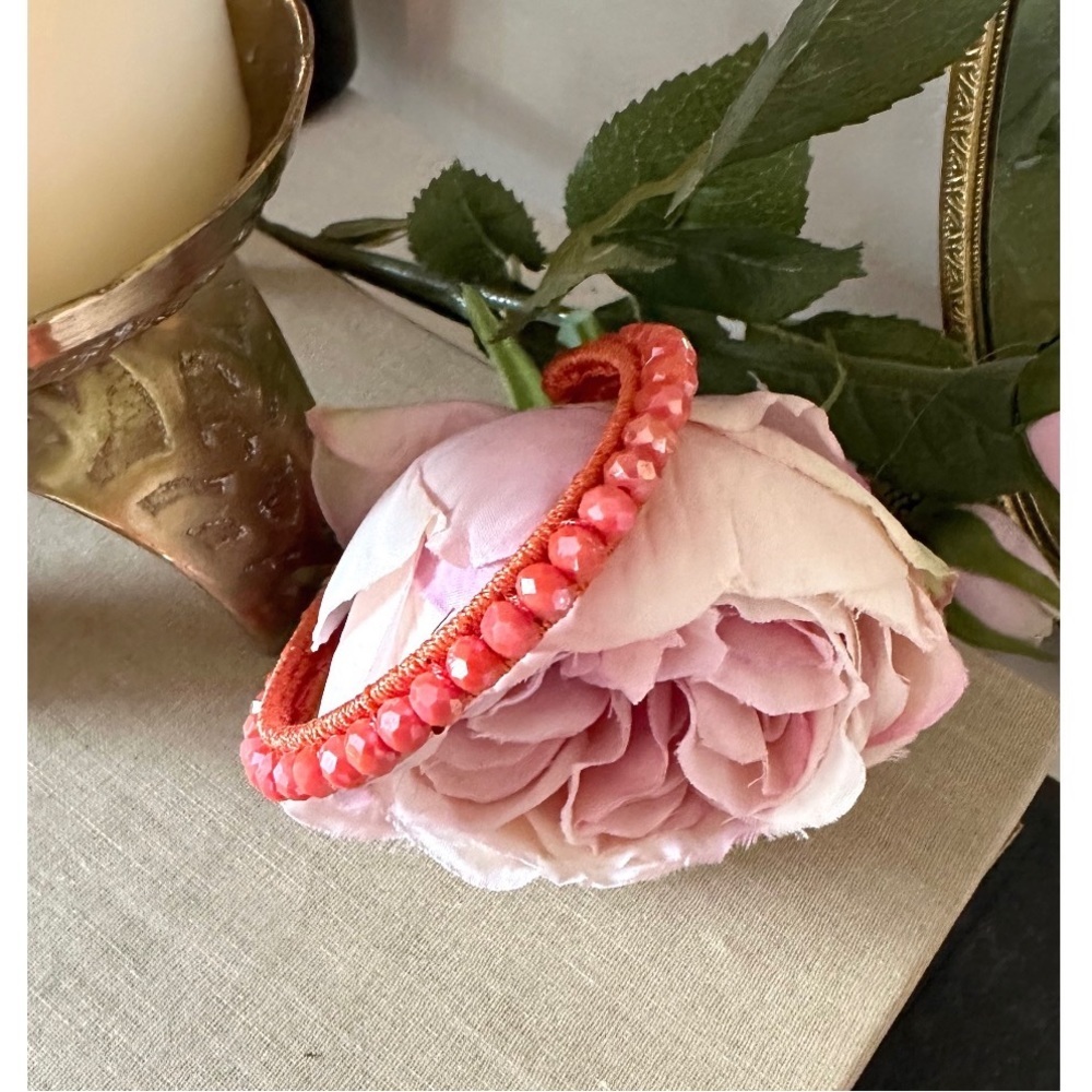 Elegant Coral Beaded Bracelet